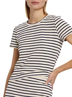 Whitney Striped Crop T-Shirt