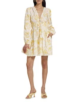 Angela Floral Long-Sleeve Minidress