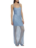 Yvonne Crystal Fishnet Maxi Dress