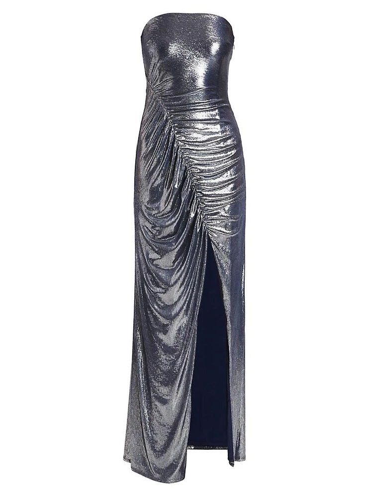 Samson Strapless Metallic Gown