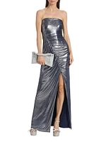 Samson Strapless Metallic Gown