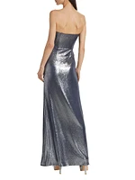 Samson Strapless Metallic Gown