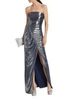 Samson Strapless Metallic Gown