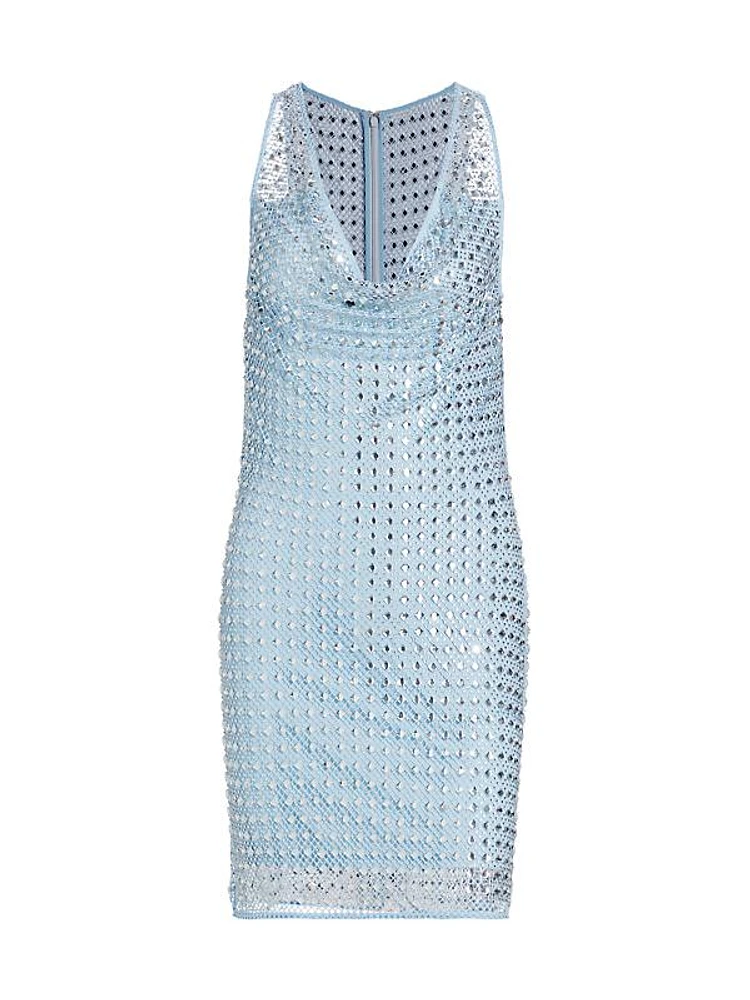 Emberly Crystal Mesh Minidress