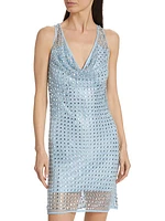 Emberly Crystal Mesh Minidress