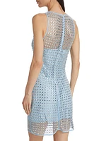 Emberly Crystal Mesh Minidress