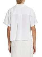 Kailyn Short-Sleeve Poplin Top