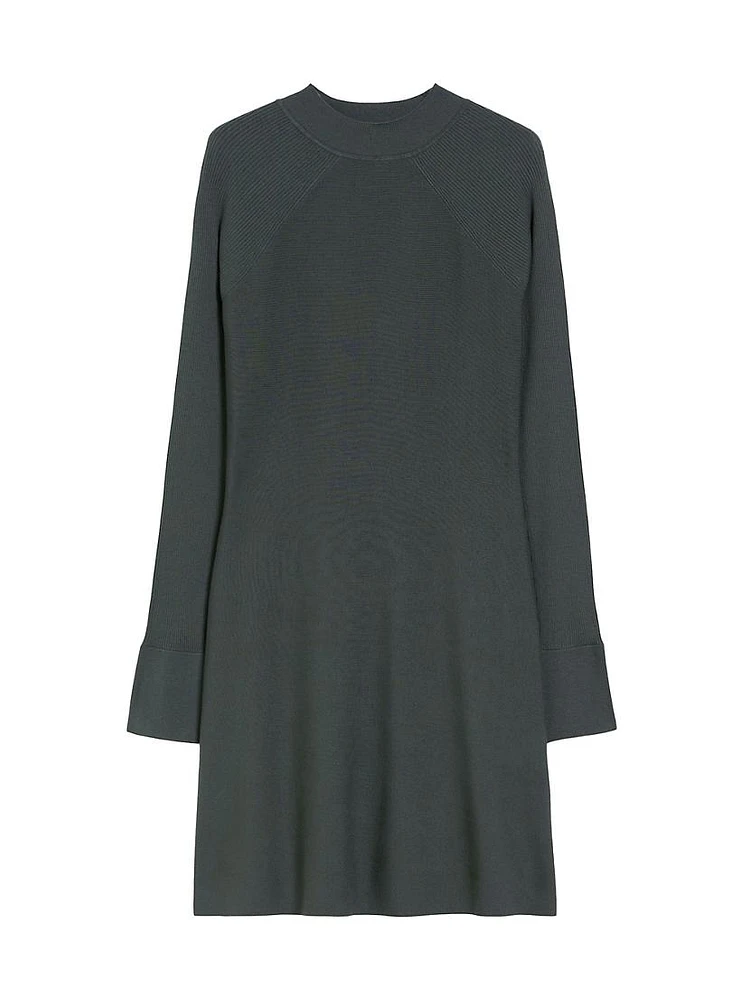 Pireo Mock Turtleneck Knit Minidress