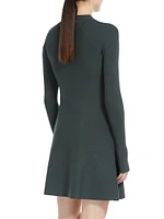 Pireo Mock Turtleneck Knit Minidress