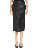 Ethel Croc-Embossed Pencil Skirt