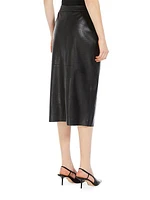 Ethel Croc-Embossed Pencil Skirt