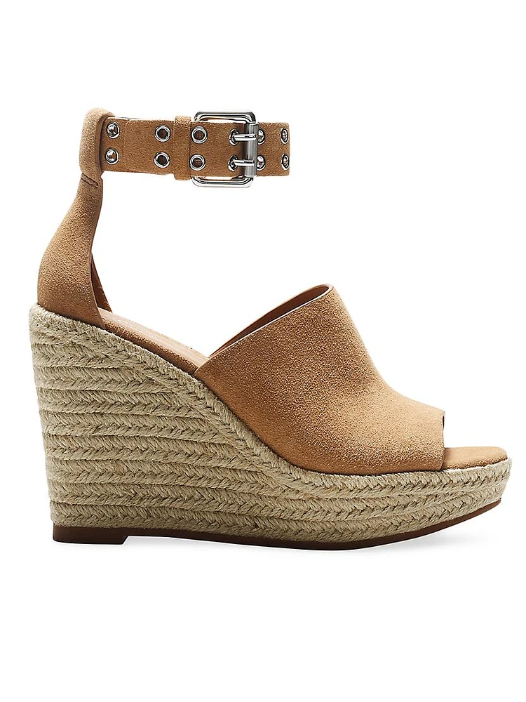 Anteros 110MM Suede Wedge Espadrilles