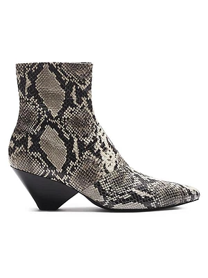 Spire Snake Leather Side-Zip Boots