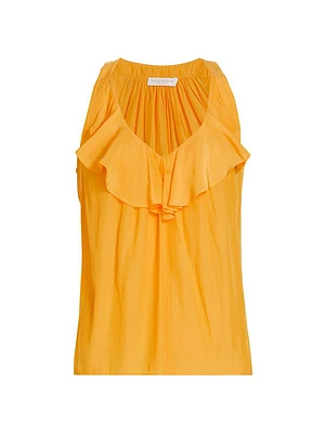 Nellie Pleated Ruffled Tank