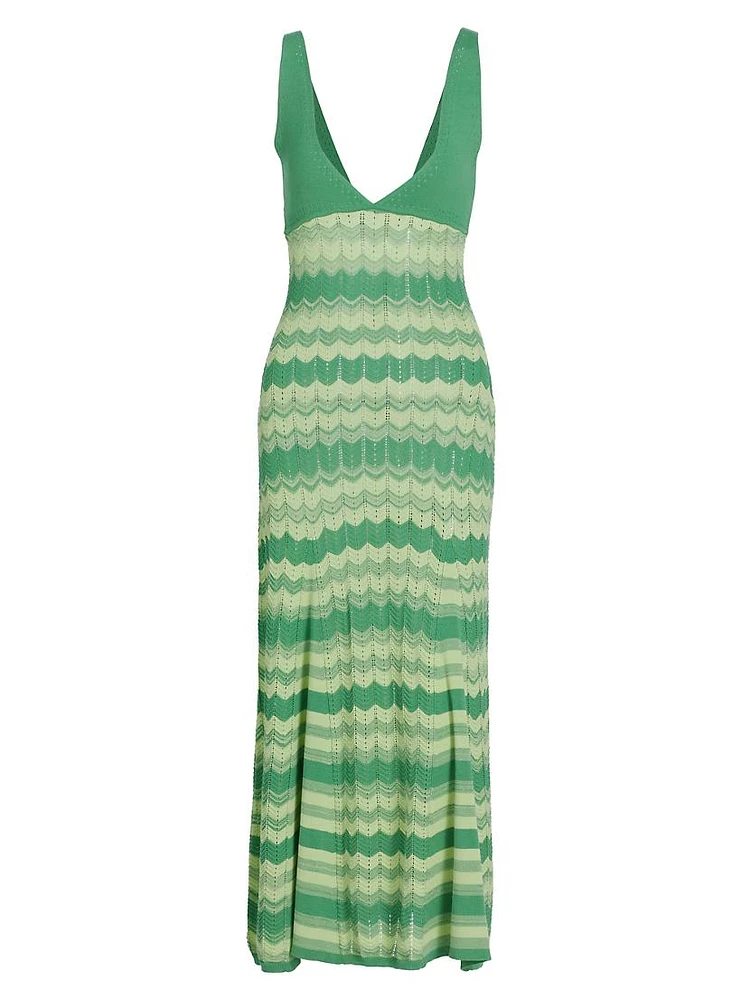 Mylah Chevron Knit Midi Dress