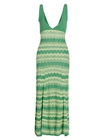 Mylah Chevron Knit Midi Dress