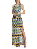 Alia Knit Halter Maxi Dress