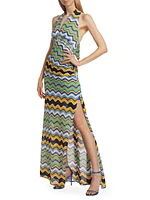 Alia Knit Halter Maxi Dress