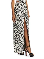 Dalmatian Denim Maxi Skirt