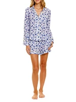 Blue Serenity Vera Ecru Seashells By The Seashore 2-Piece Pajama Set