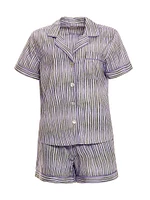 Blue Serenity Nina Seagrass & Waves 2-Piece Pajama Set