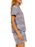 Blue Serenity Nina Seagrass & Waves 2-Piece Pajama Set