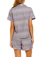 Blue Serenity Nina Seagrass & Waves 2-Piece Pajama Set