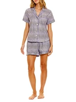 Blue Serenity Nina Seagrass & Waves 2-Piece Pajama Set