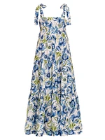 Blue Serenity Tessa Green Medusa Maxi Dress