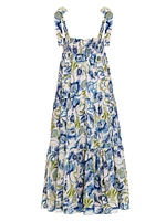 Blue Serenity Tessa Green Medusa Maxi Dress