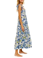 Blue Serenity Tessa Green Medusa Maxi Dress