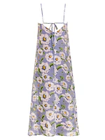 Frida Linen Floral Maxi Dress