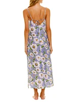 Frida Linen Floral Maxi Dress