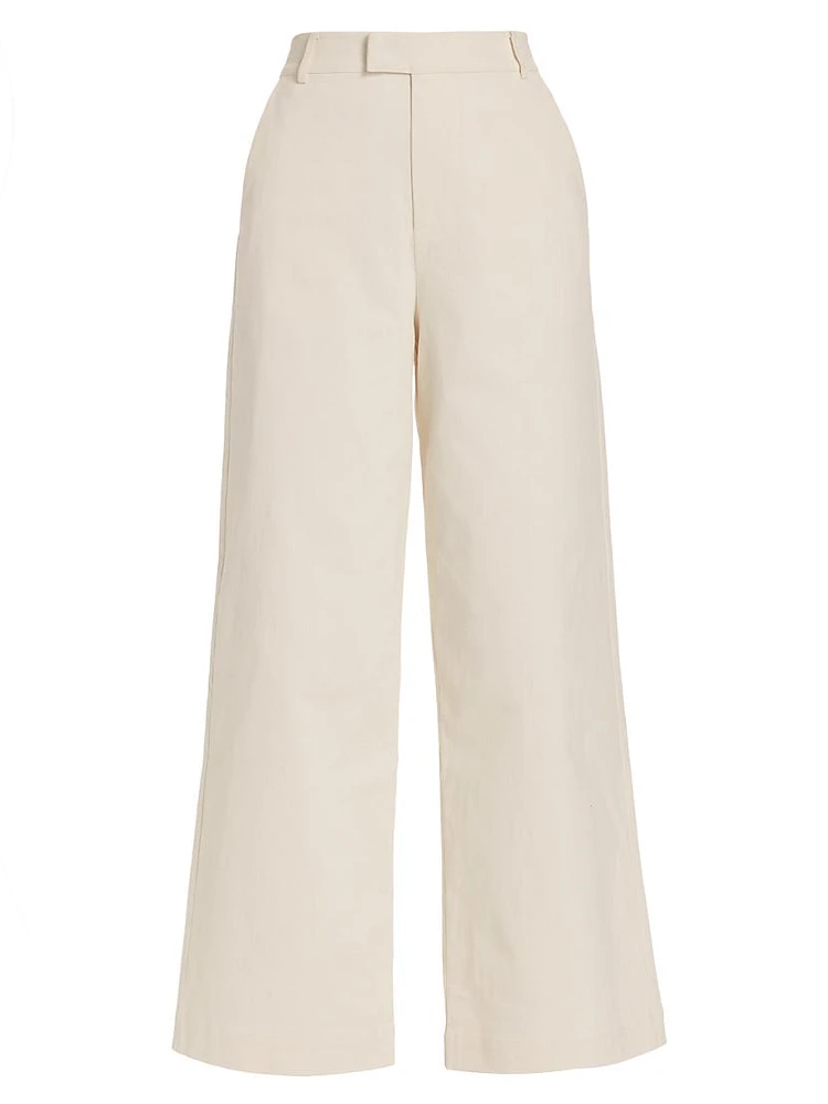 Anais Bull Denim Straight-Leg Pants