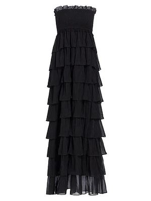 Stella Tiered Strapless Gown