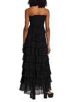 Stella Tiered Strapless Gown