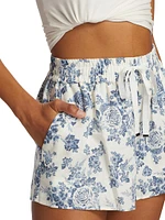 Jillian Linen Floral Shorts