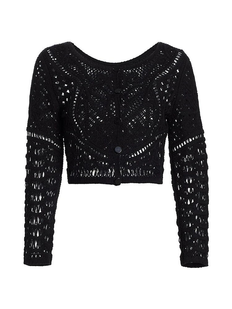 Marc Cropped Lace Cardigan