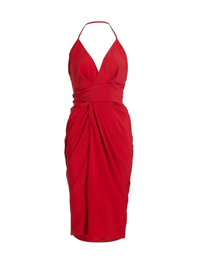 Laura Sleeveless Wrap Midi-Dress