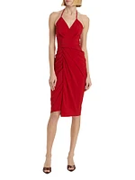 Laura Sleeveless Wrap Midi-Dress