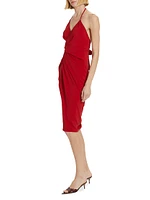 Laura Sleeveless Wrap Midi-Dress