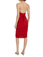 Laura Sleeveless Wrap Midi-Dress