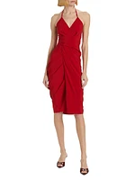 Laura Sleeveless Wrap Midi-Dress