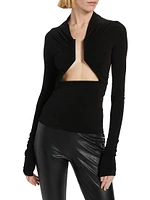 Pronged Long-Sleeve Top