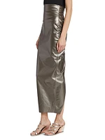 Dirt Pillar Metallic Maxi Skirt