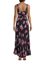 Kassiani Ruffled Floral Chiffon Dress