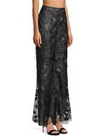 Celia Floral Lace Flared Pants