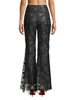 Celia Floral Lace Flared Pants