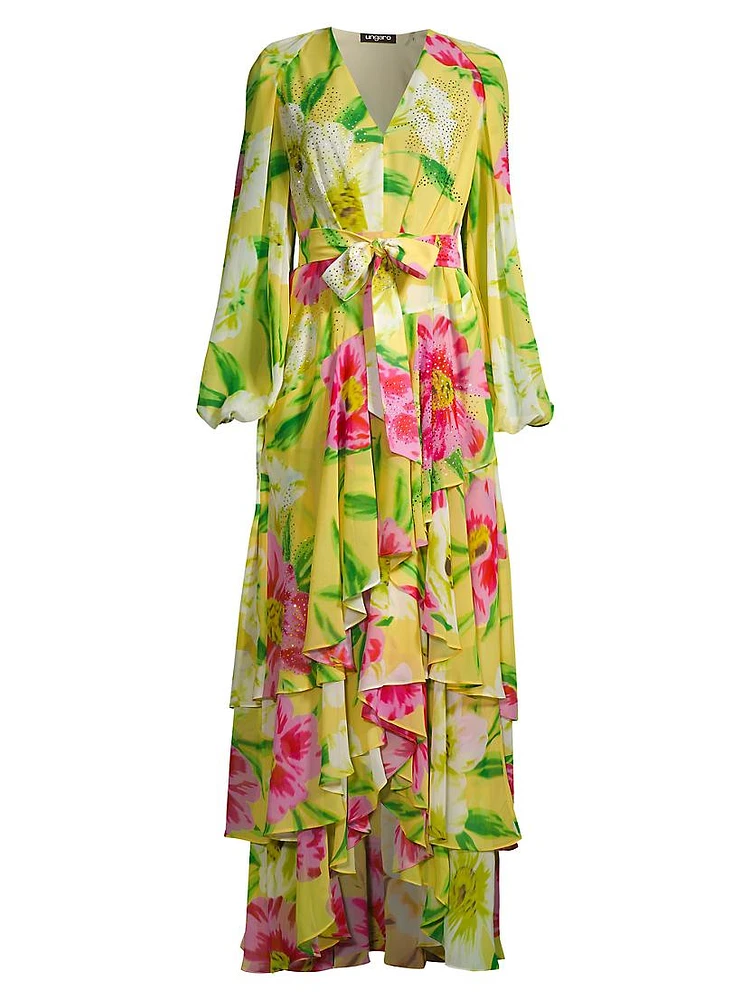 Courtney Floral Ruffled Maxi Dress