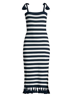 A La Plage Kerry Striped Midi-Dress